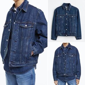 H&M Men's Regular Fit Blue Denim Jacket